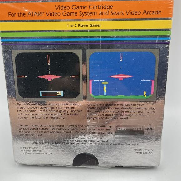 Atari 2600 Video Game Cartridge - Imagic Cosmic Ark - Sealed New - Picture 2 of 9